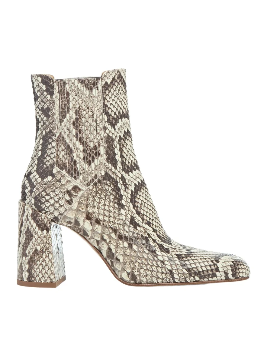 Luke Boot in Black & White Inversa Snakeskin