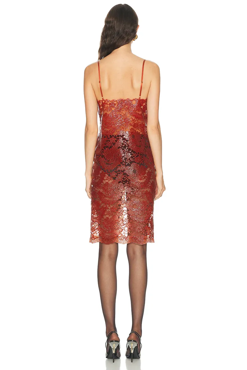 Saint Laurent Lace Midi Dress | Thumbnail 3 Saint Laurent Lace Midi Dress | Thumbnail 3