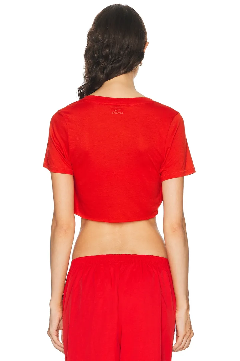 NikeSKIMS Performance Cotton V Neck Crop Top | Thumbnail 3 NikeSKIMS Performance Cotton V Neck Crop Top | Thumbnail 3