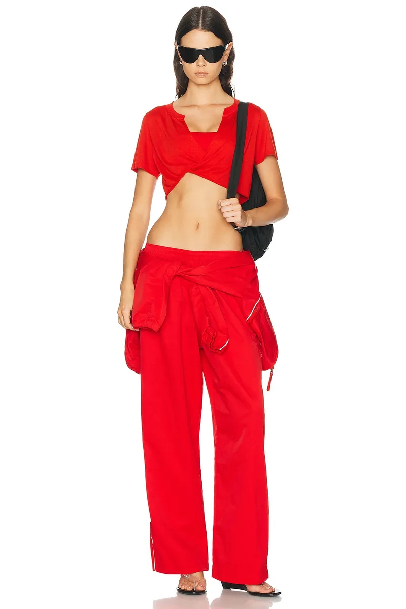 NikeSKIMS Performance Cotton V Neck Crop Top | Thumbnail 4 NikeSKIMS Performance Cotton V Neck Crop Top | Thumbnail 4