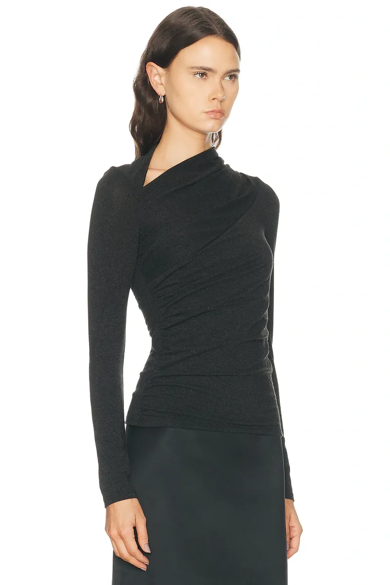 ENZA COSTA Lurex Jersey Long Sleeve Slash Top | Thumbnail 2 ENZA COSTA Lurex Jersey Long Sleeve Slash Top | Thumbnail 2