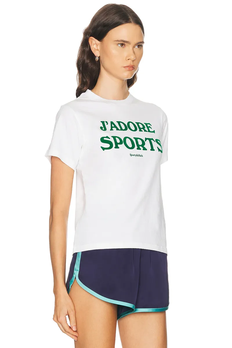 Sporty & Rich J'adore Baby Tee | Thumbnail 2 Sporty & Rich J'adore Baby Tee | Thumbnail 2