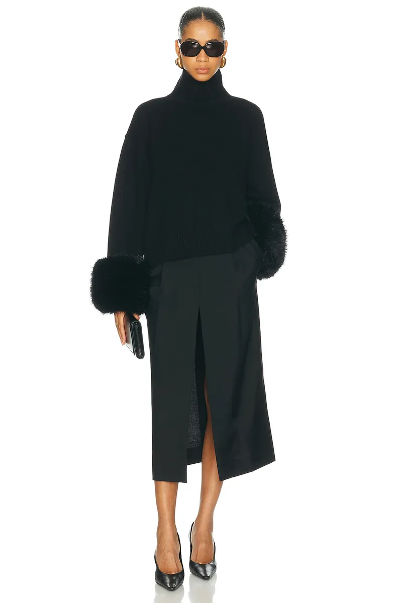 EAVES X Blake Evin Marcia Fur Trim Sweater | Thumbnail 4 EAVES X Blake Evin Marcia Fur Trim Sweater | Thumbnail 4