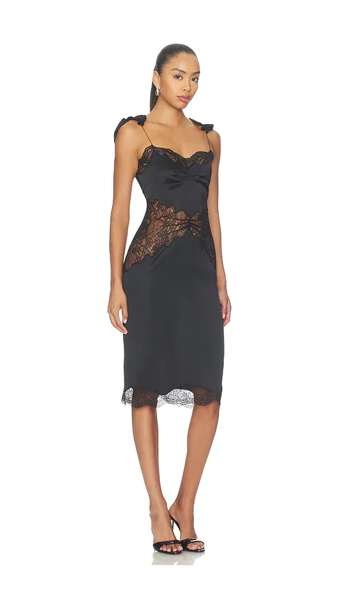 The Attico Bodycon Lace Midi Dress | Thumbnail 2 The Attico Bodycon Lace Midi Dress | Thumbnail 2