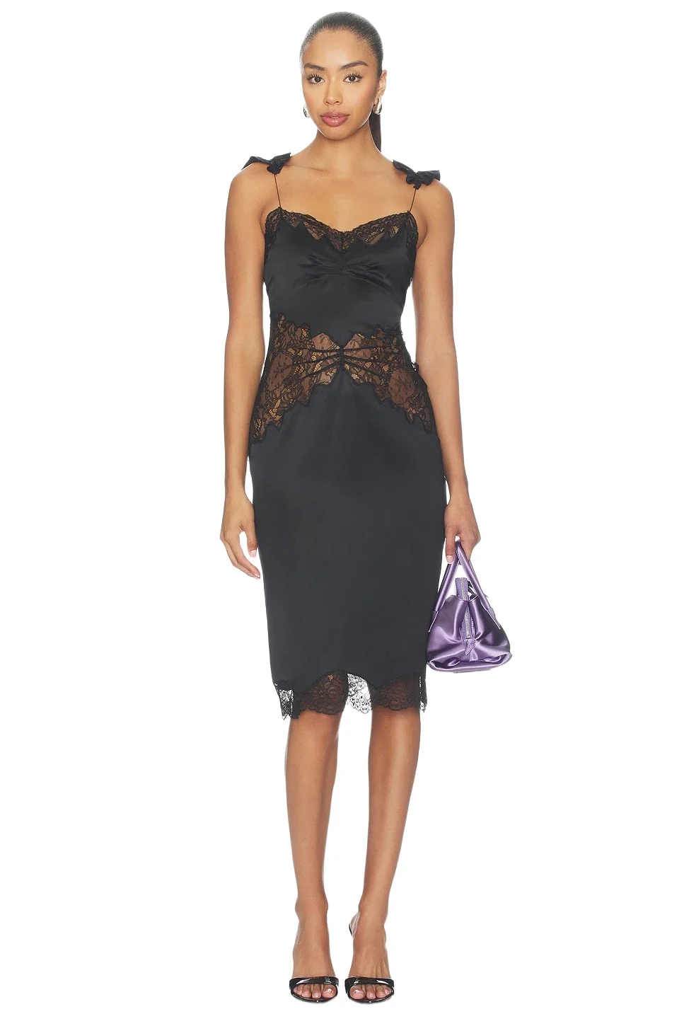 The Attico Bodycon Lace Midi Dress