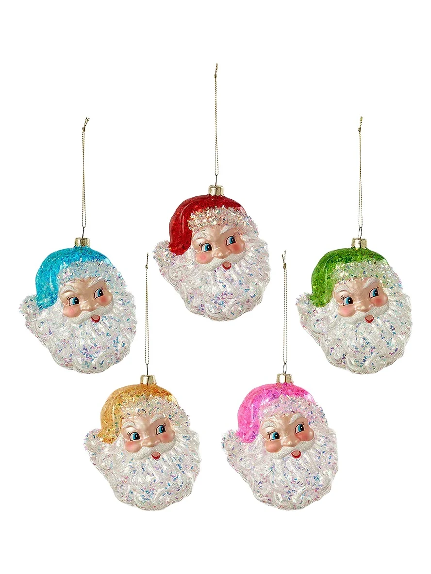 Iridescent Santa Head Ornament Iridescent Santa Head Ornament