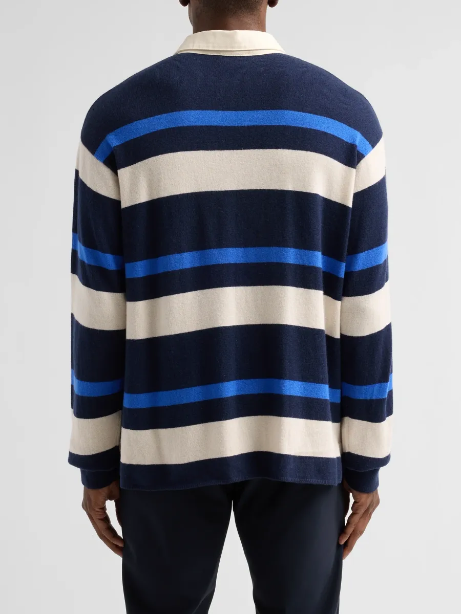 Frame Men's Striped Rugby Polo Sweater | Thumbnail 3