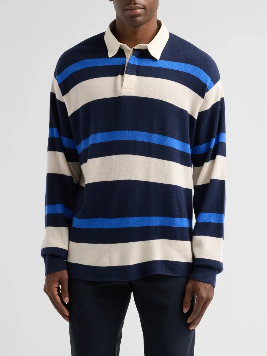 Frame Men's Striped Rugby Polo Sweater | Thumbnail 4