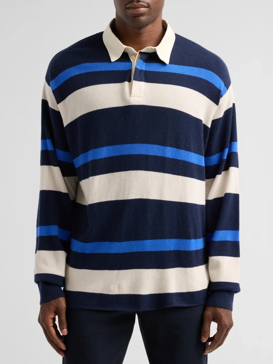 Frame Men's Striped Rugby Polo Sweater | Thumbnail 5