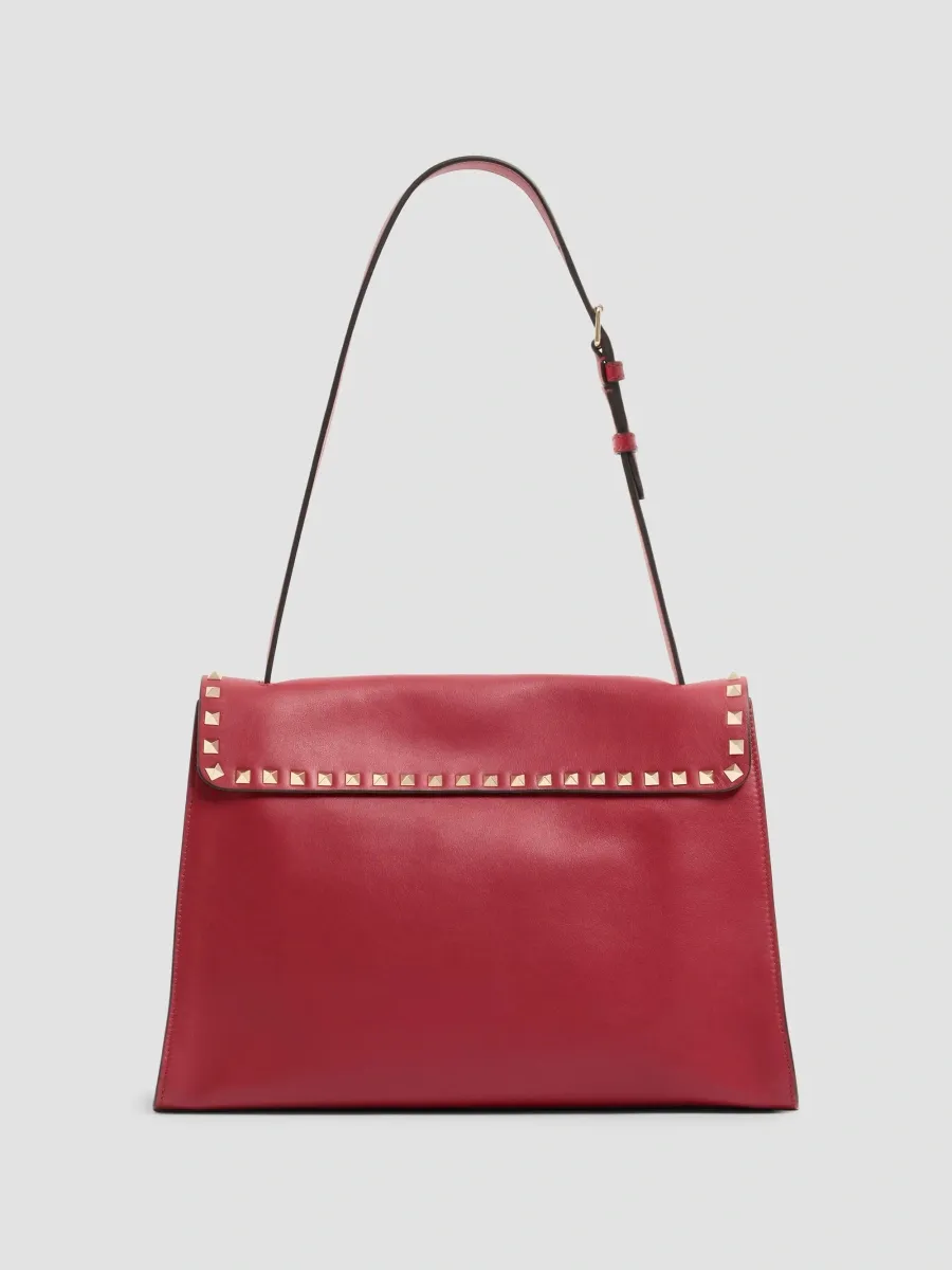 Valentino Women's Rockstud Maxxing Medium Shoulder Bag in Smooth Calfskin - Dark Red | Thumbnail 2 Valentino Women's Rockstud Maxxing Medium Shoulder Bag in Smooth Calfskin - Dark Red | Thumbnail 2