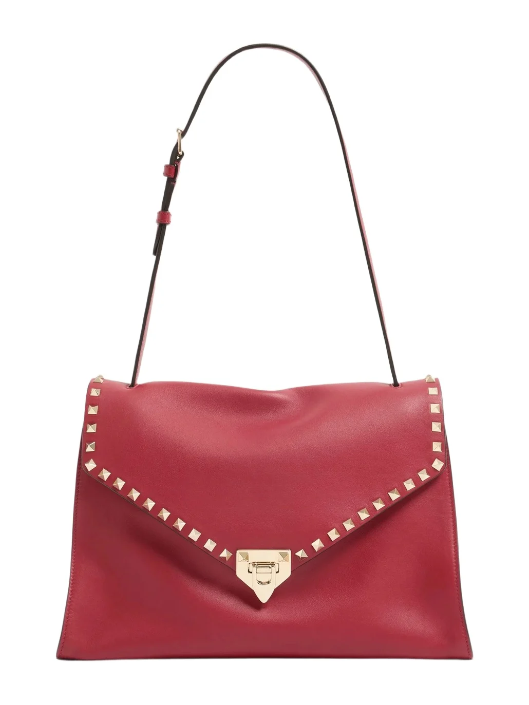 Valentino Women's Rockstud Maxxing Medium Shoulder Bag in Smooth Calfskin - Dark Red | Thumbnail 1 Valentino Women's Rockstud Maxxing Medium Shoulder Bag in Smooth Calfskin - Dark Red | Thumbnail 1