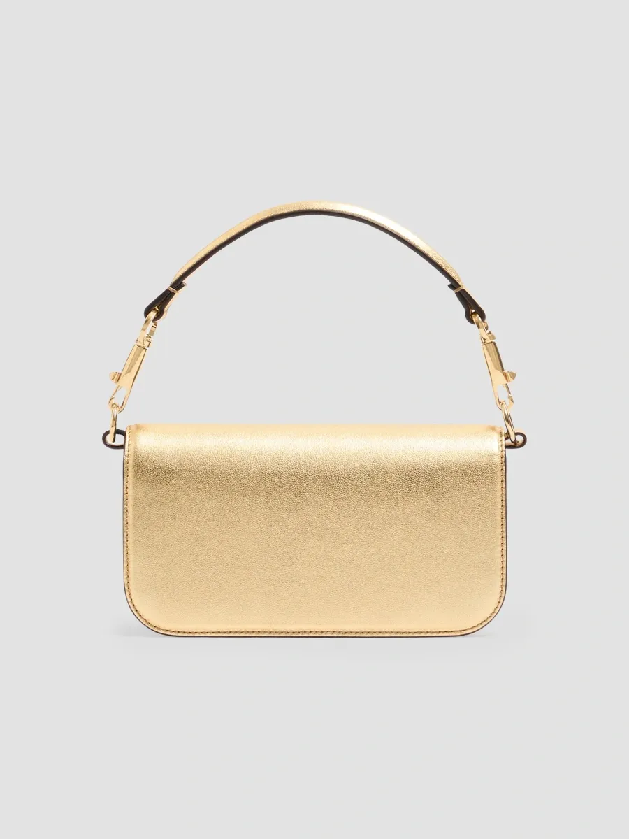 Valentino Women's Locò Small Shoulder Bag in Laminated Calfskin with Jewel Logo - Antique Brass | Thumbnail 2 Valentino Women's Locò Small Shoulder Bag in Laminated Calfskin with Jewel Logo - Antique Brass | Thumbnail 2