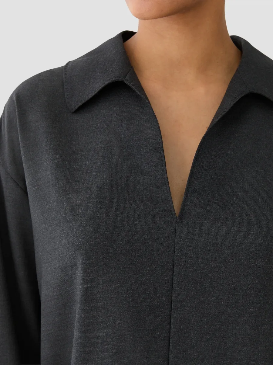 Lafayette 148 New York Women's Fluid Merino Wool Blouse | Thumbnail 5 Lafayette 148 New York Women's Fluid Merino Wool Blouse | Thumbnail 5