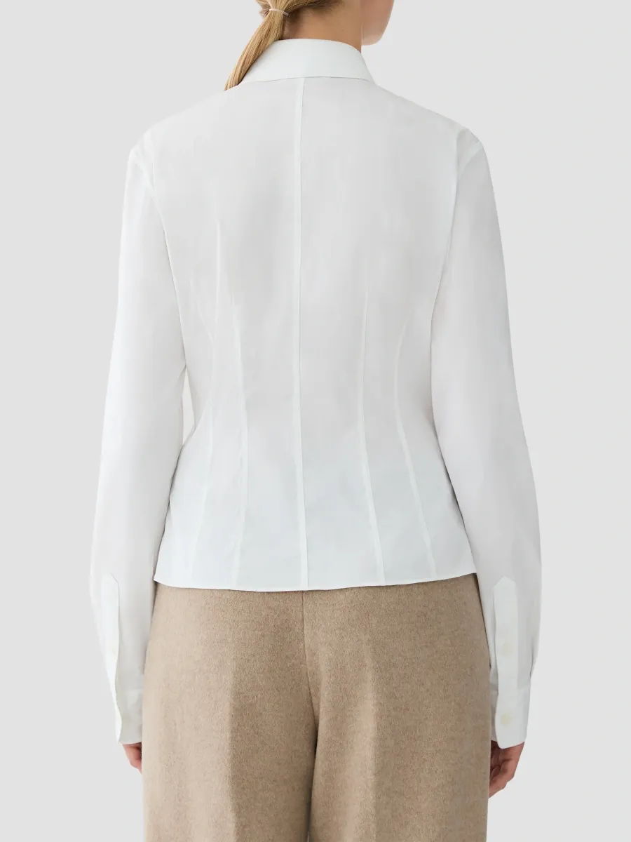Lafayette 148 New York Women's Darted Cotton-Blend Shirt | Thumbnail 2 Lafayette 148 New York Women's Darted Cotton-Blend Shirt | Thumbnail 2