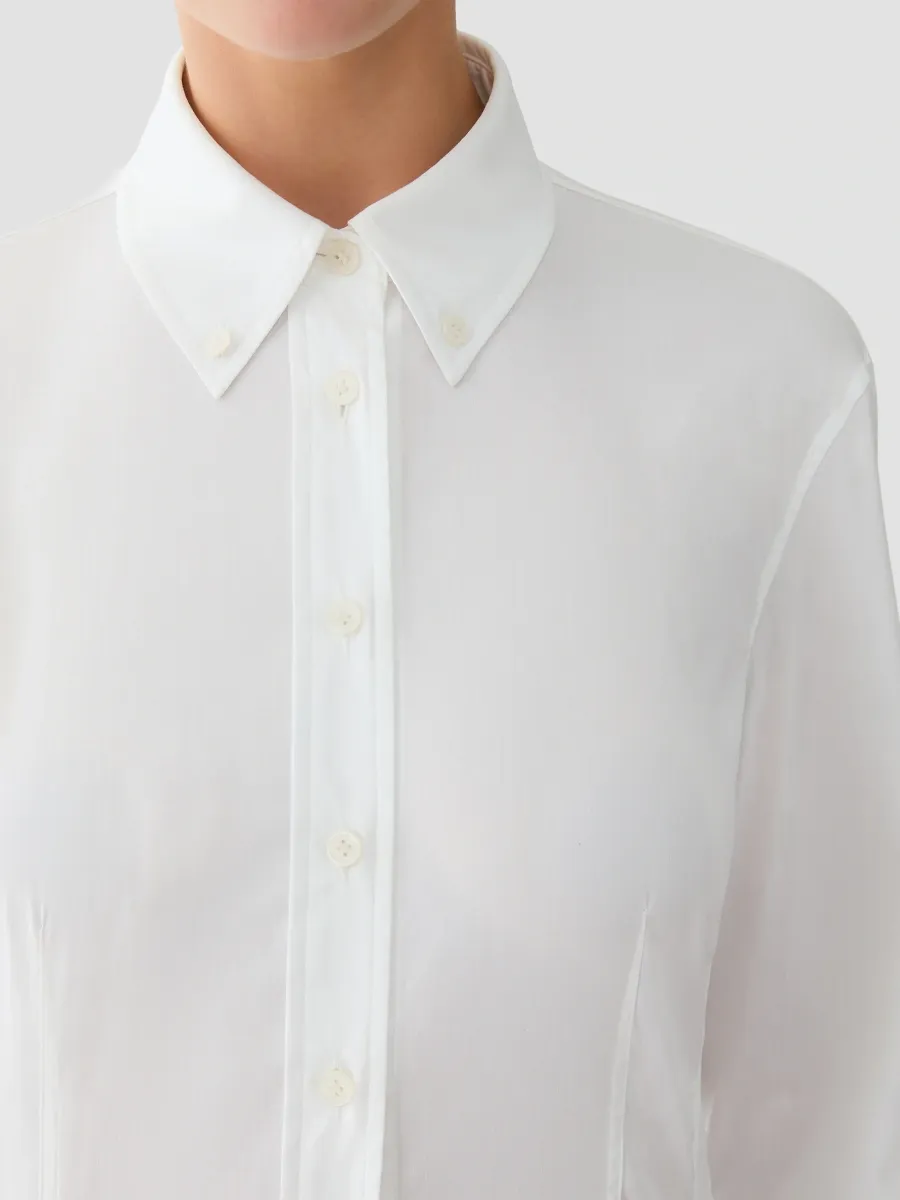 Lafayette 148 New York Women's Darted Cotton-Blend Shirt | Thumbnail 4 Lafayette 148 New York Women's Darted Cotton-Blend Shirt | Thumbnail 4