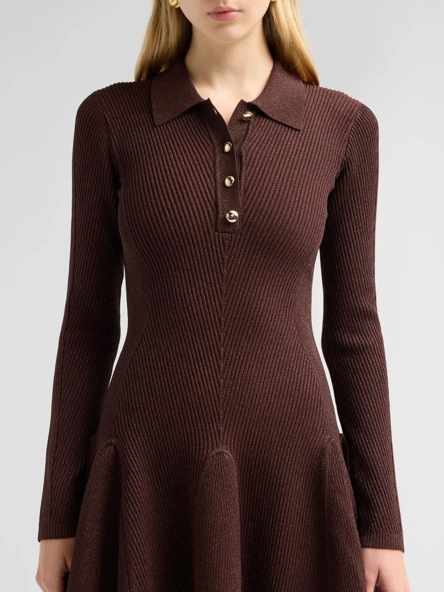 Retrofête Women's Biona Knit Polo Mini Dress | Thumbnail 5 Retrofête Women's Biona Knit Polo Mini Dress | Thumbnail 5