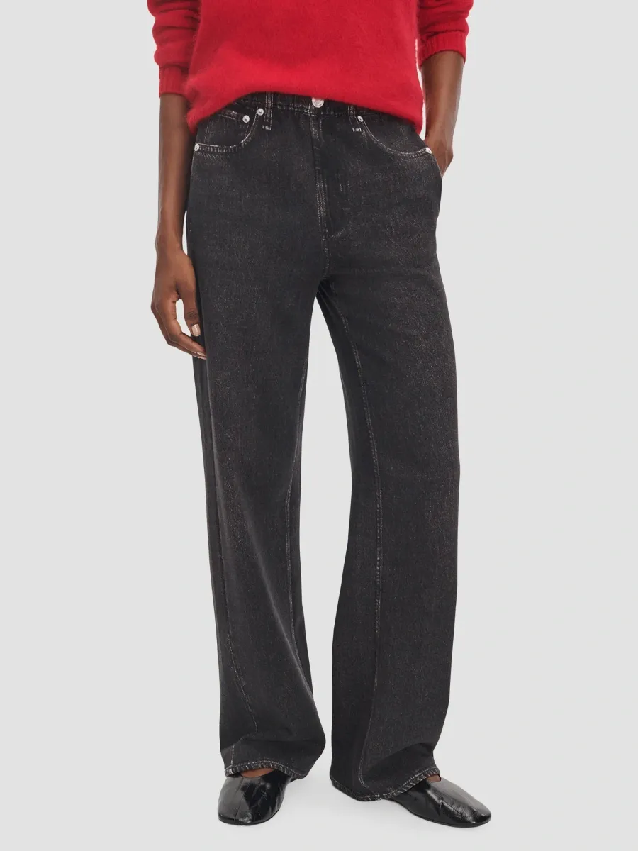 rag & bone Women's rb Miramar Fleece Wide-Leg Pants | Thumbnail 4