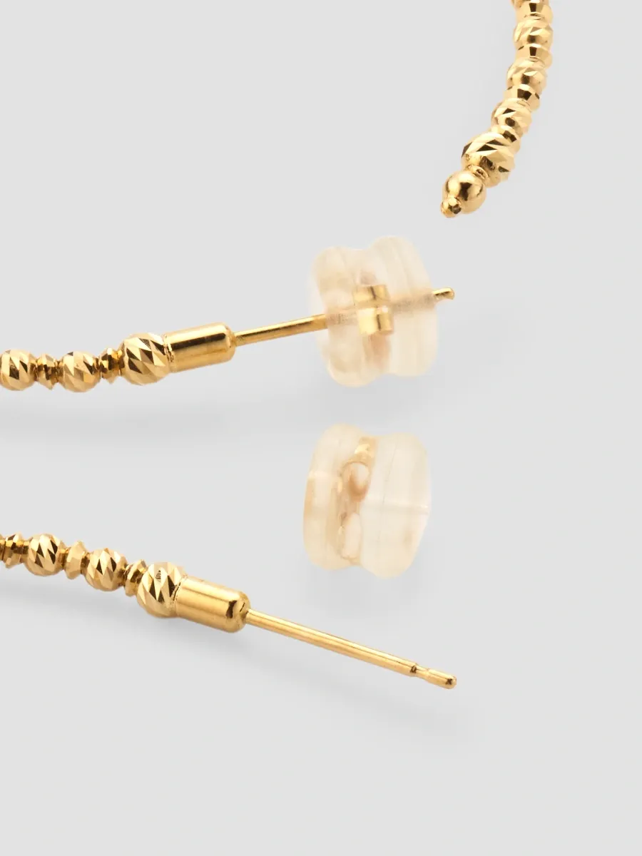 Pearls By Shari Women's Sparkle 18K Gold & Akoya Pearl Hoop Earrings | Thumbnail 4