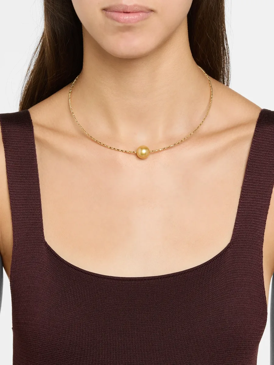 Pearls By Shari Women's Sparkle 18K Yellow Gold & Cultured Pearl Choker Necklace | Thumbnail 2