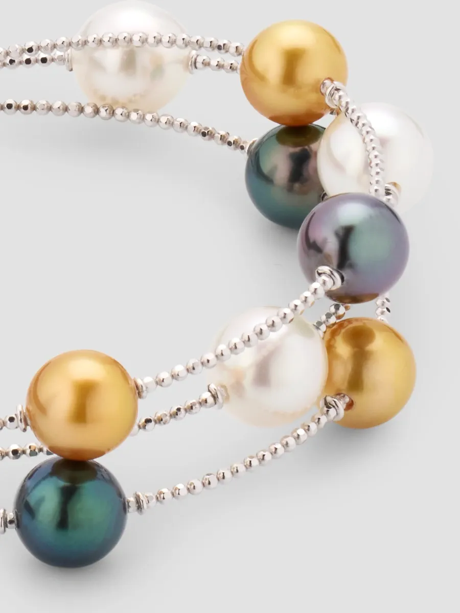 Pearls By Shari Women's Sparkle 18K Yellow Gold & South Sea Cultured Pearl Bracelet | Thumbnail 3 Pearls By Shari Women's Sparkle 18K Yellow Gold & South Sea Cultured Pearl Bracelet | Thumbnail 3
