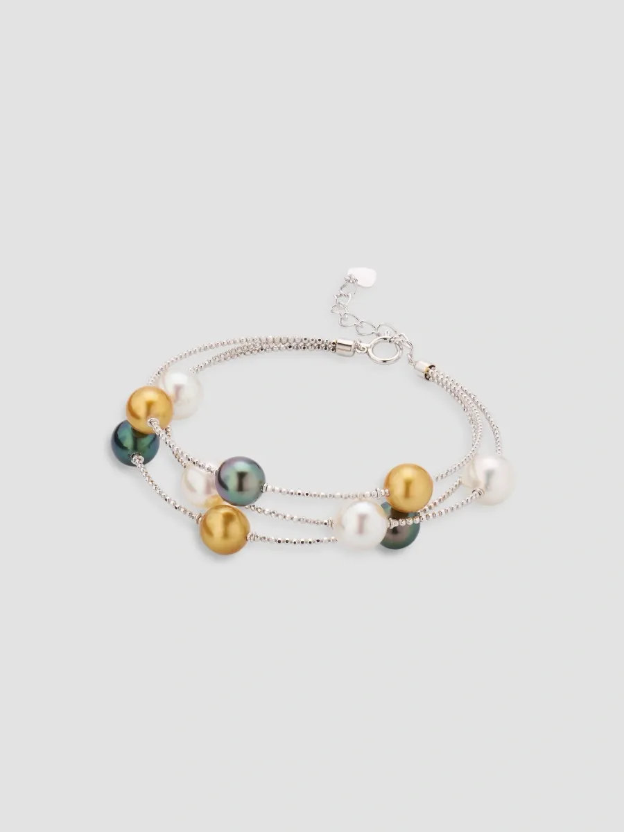 Pearls By Shari Women's Sparkle 18K Yellow Gold & South Sea Cultured Pearl Bracelet | Thumbnail 4 Pearls By Shari Women's Sparkle 18K Yellow Gold & South Sea Cultured Pearl Bracelet | Thumbnail 4