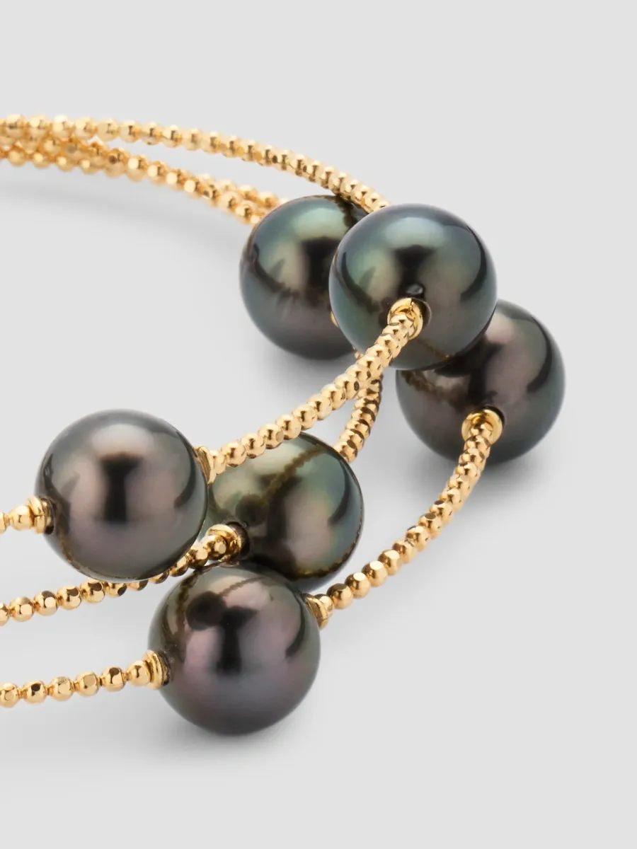 Pearls By Shari Women's Sparkle 18K White Gold & Tahitian Cultured Pearl Bracelet | Thumbnail 3