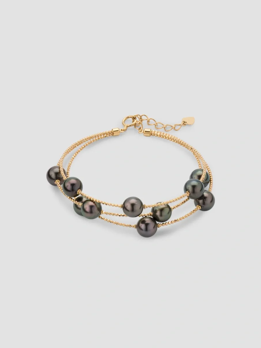 Pearls By Shari Women's Sparkle 18K White Gold & Tahitian Cultured Pearl Bracelet | Thumbnail 4