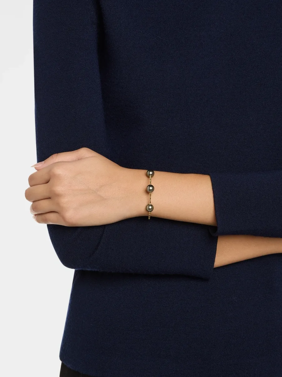 Pearls By Shari Women's Sparkle 18K Gold & Cultured Pearl Bangle | Thumbnail 2 Pearls By Shari Women's Sparkle 18K Gold & Cultured Pearl Bangle | Thumbnail 2
