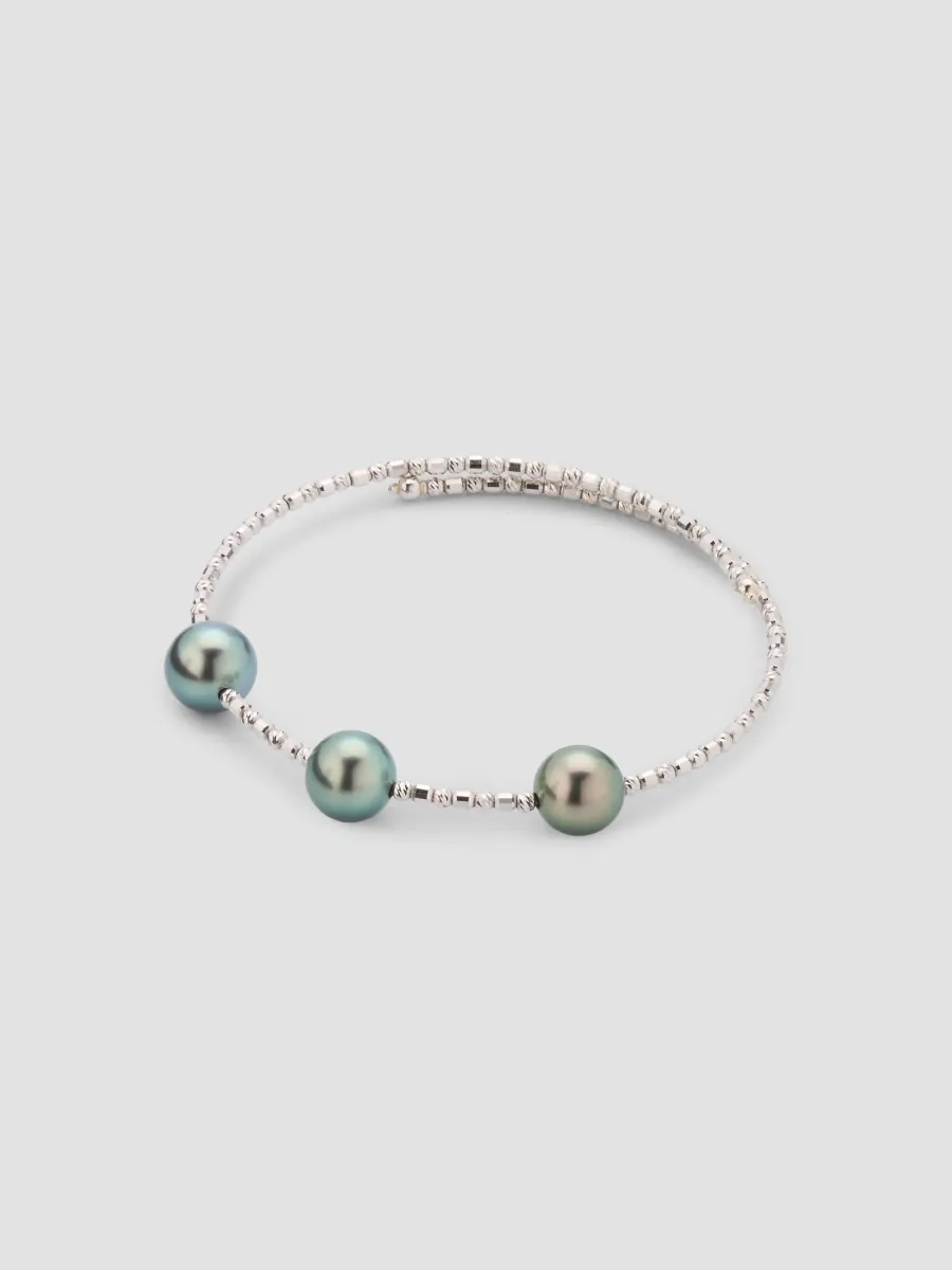 Pearls By Shari Women's Sparkle 18K Gold & Cultured Pearl Bangle | Thumbnail 4 Pearls By Shari Women's Sparkle 18K Gold & Cultured Pearl Bangle | Thumbnail 4