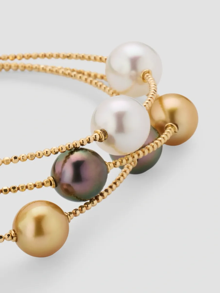 Pearls By Shari Women's Sparkle 18K Yellow Gold & South Sea Cultured Pearl Bracelet | Thumbnail 3 Pearls By Shari Women's Sparkle 18K Yellow Gold & South Sea Cultured Pearl Bracelet | Thumbnail 3