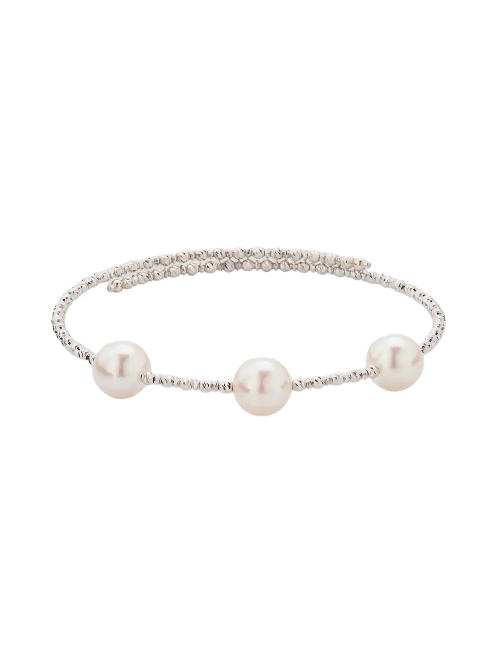 Women's Sparkle Petite 18K Yellow Gold & Akoya Cultured Pearl Bangle Bracelet