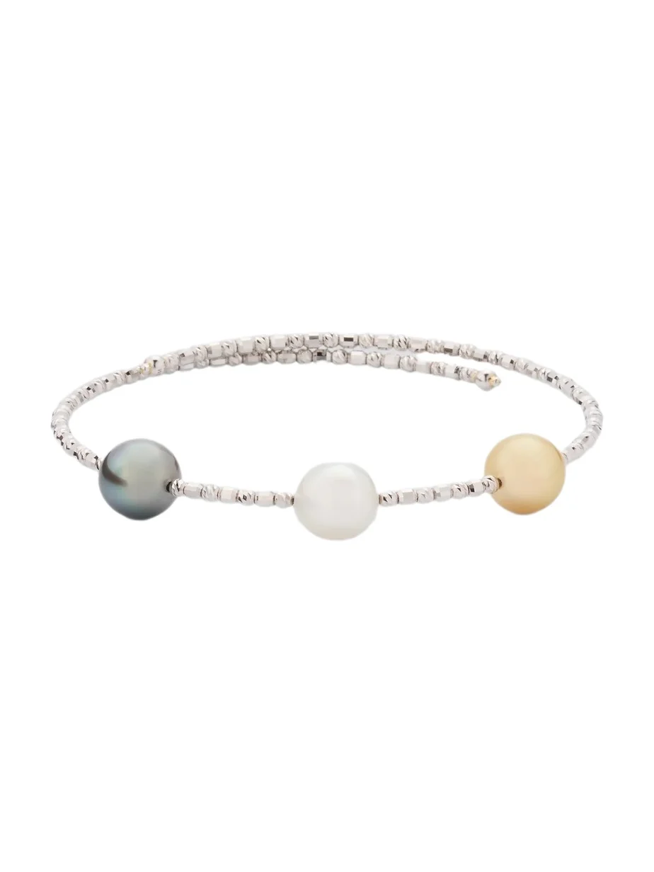 Women's Sparkle 18K Gold & Multicolored South Sea Cultured Pearl Bangle Women's Sparkle 18K Gold & Multicolored South Sea Cultured Pearl Bangle
