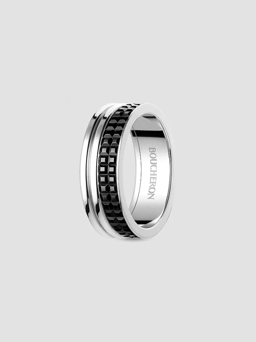 Boucheron Women's Quatre Large 18K White Gold & Black PVD Wedding Band | Thumbnail 2