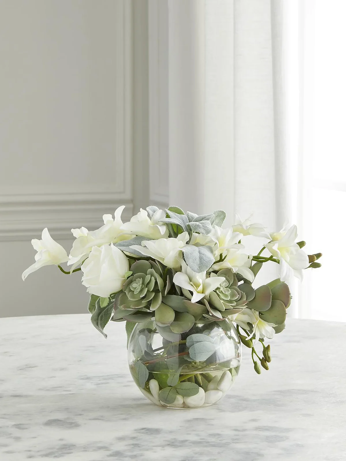 Orchid Succulent Mix Faux Floral Arrangement
