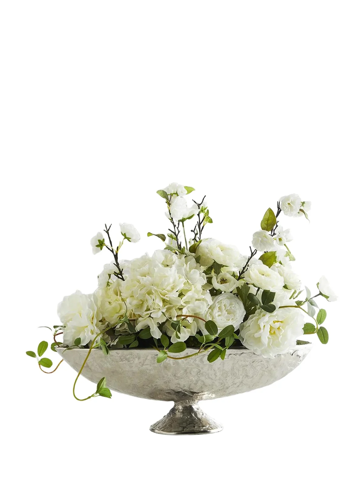 Silver Moonlight Faux-Floral Arrangement