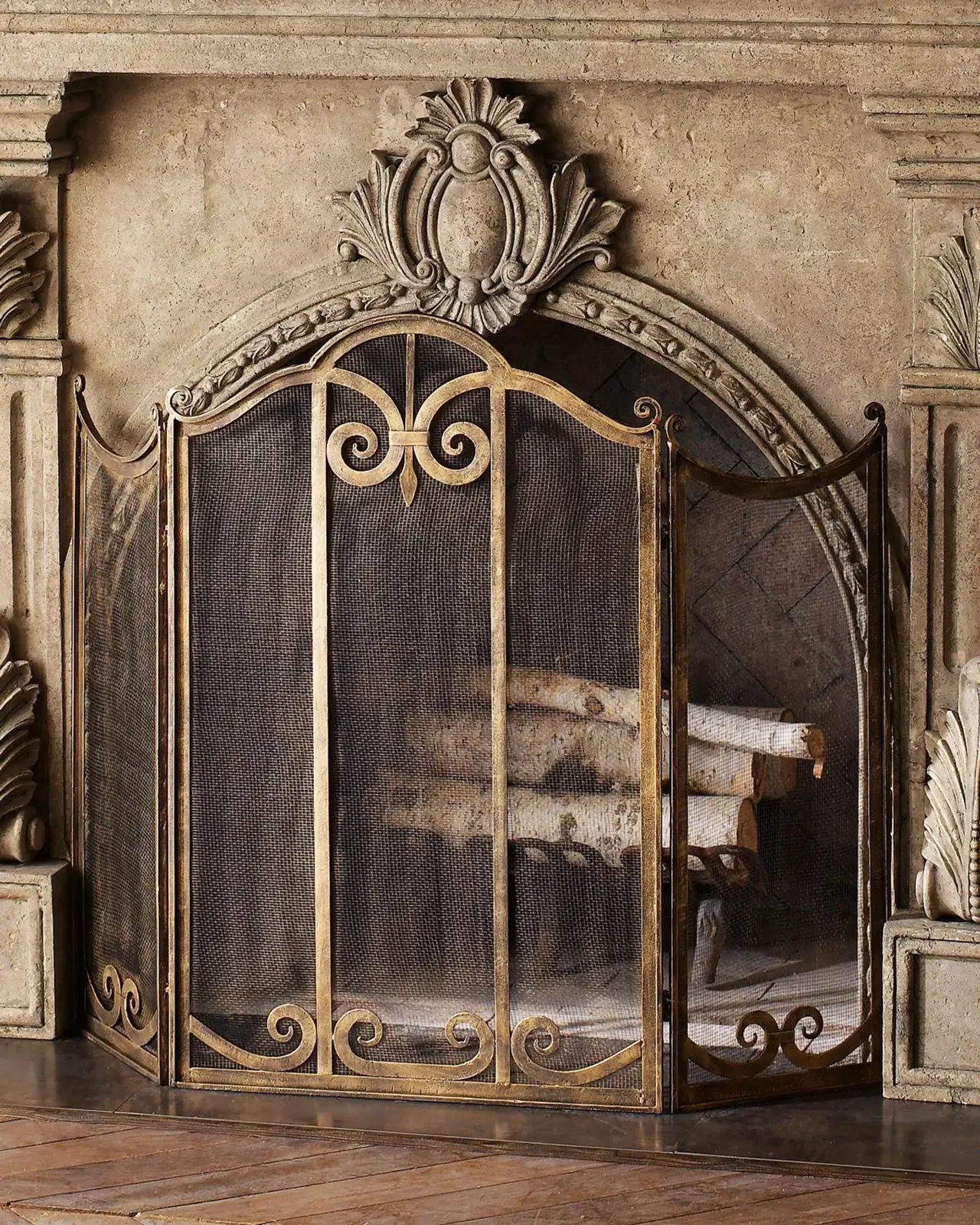 Dr. Livingston 3-Panelled Fireplace Screen