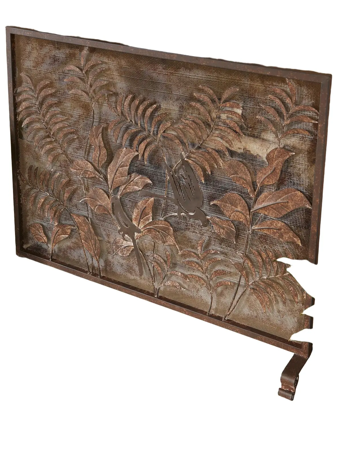 Bird Accent Iron Fire Screen Bird Accent Iron Fire Screen