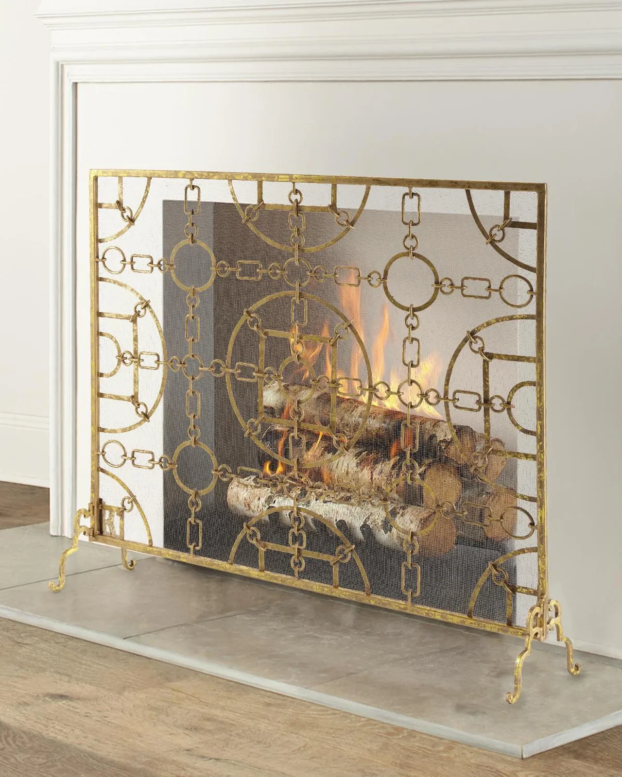 Dr. Livingston Equestrian Iron Fireplace Screen
