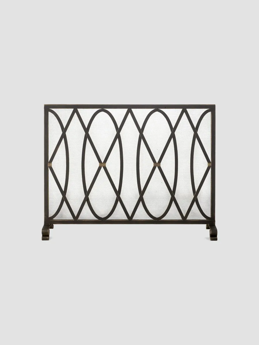 Dr. Livingston Diamond-Pattern Single-Panel Fireplace Screen | Thumbnail 2 Dr. Livingston Diamond-Pattern Single-Panel Fireplace Screen | Thumbnail 2