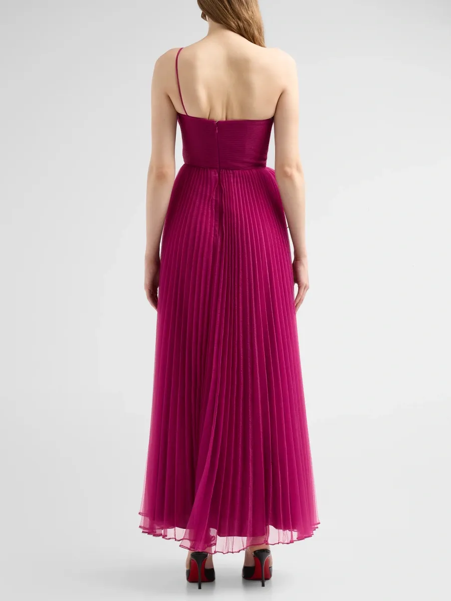 THEIA Women's Delphine Pleated One-Shoulder Organza Gown | Thumbnail 3 THEIA Women's Delphine Pleated One-Shoulder Organza Gown | Thumbnail 3