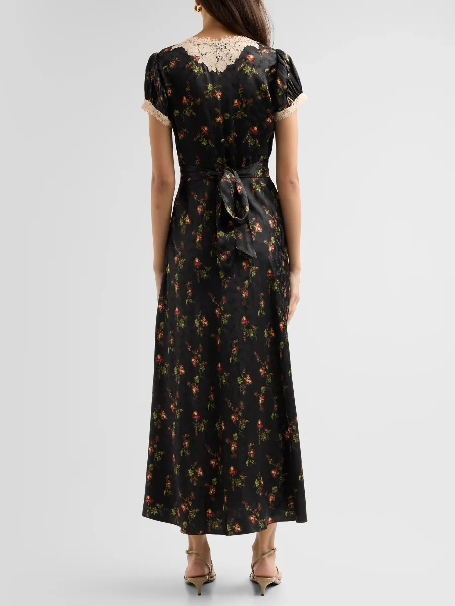 DÔEN Women's Celia Floral & Lace Midi Dress | Thumbnail 3 DÔEN Women's Celia Floral & Lace Midi Dress | Thumbnail 3