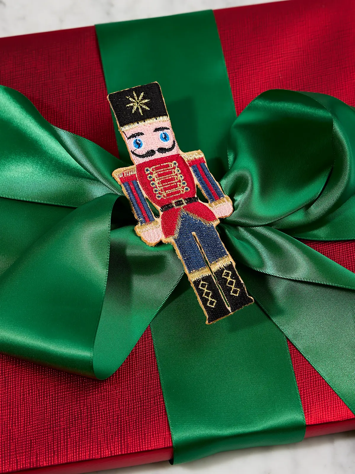 D. Stevens 6-Piece Embroidered Nutcracker Clip-On Ornament Set
