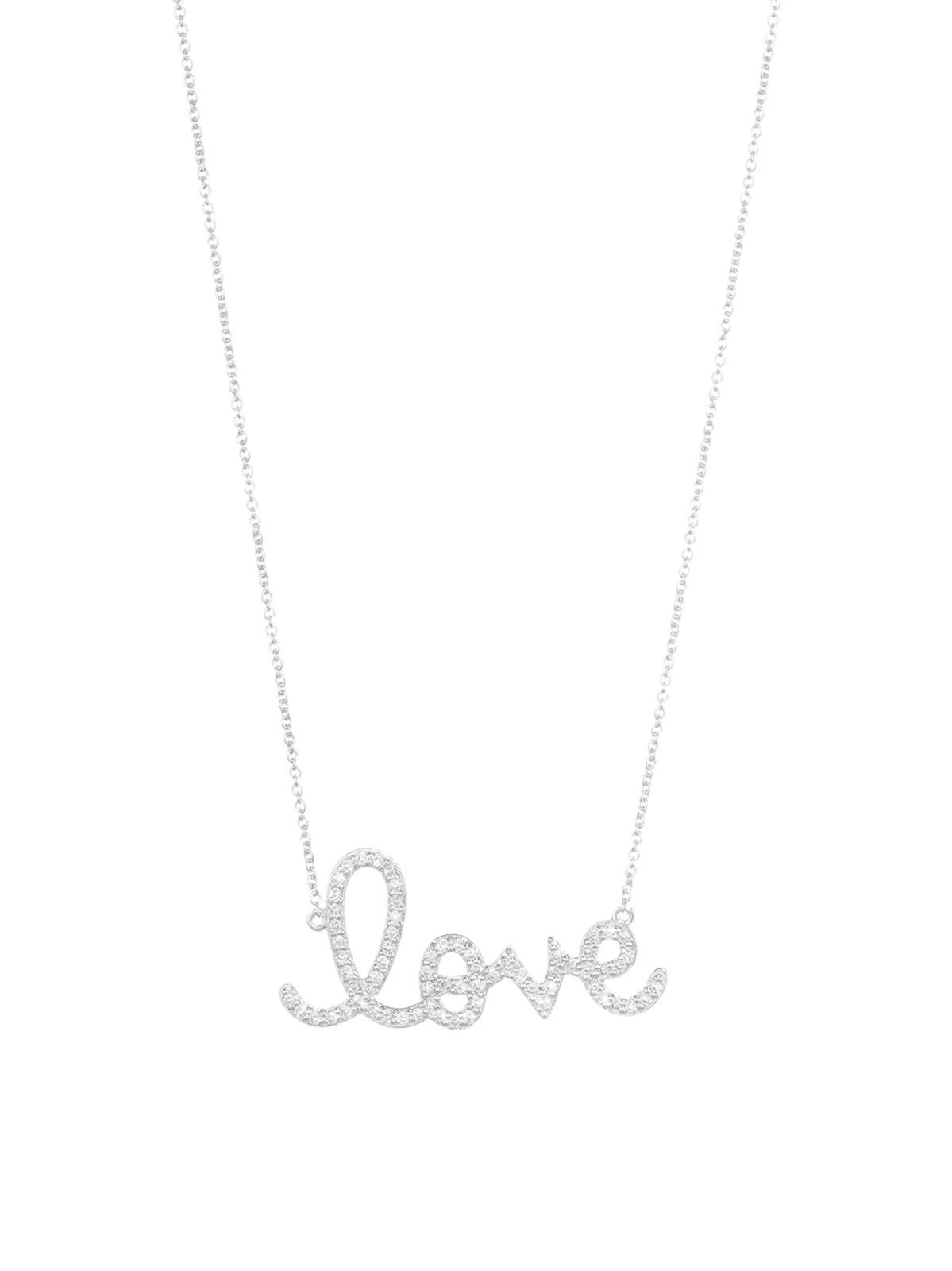 Women's Diamond and ​14K White Gold Love Necklace