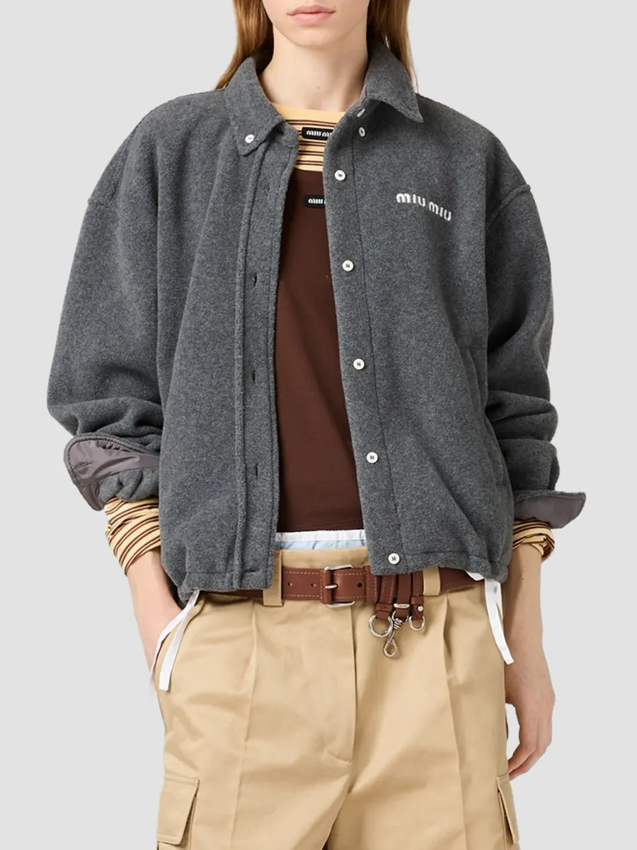 Miu Miu Women's Fleece Blouson Jacket | Thumbnail 3 Miu Miu Women's Fleece Blouson Jacket | Thumbnail 3