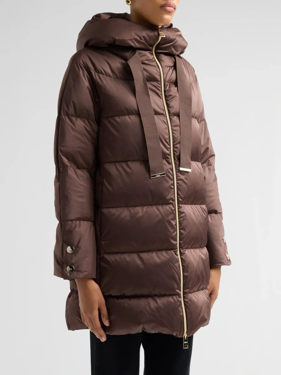HERNO Women's Sateen Nylon Puffer Coat | Thumbnail 4 HERNO Women's Sateen Nylon Puffer Coat | Thumbnail 4