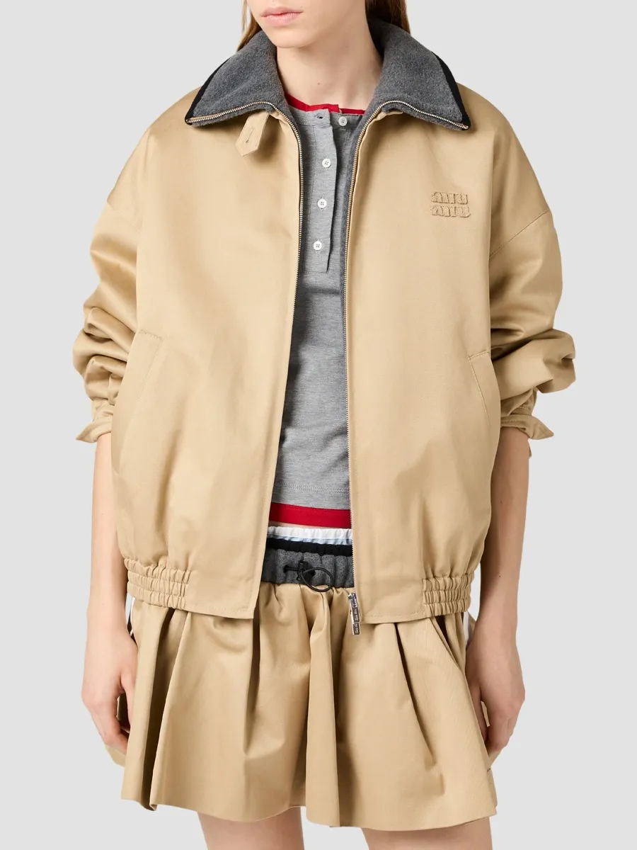 Miu Miu Women's Chino Blouson Jacket | Thumbnail 5 Miu Miu Women's Chino Blouson Jacket | Thumbnail 5