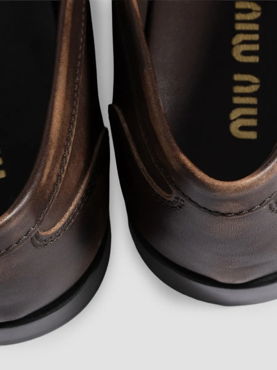 Miu Miu Women's Leather Loafers | Thumbnail 3 Miu Miu Women's Leather Loafers | Thumbnail 3