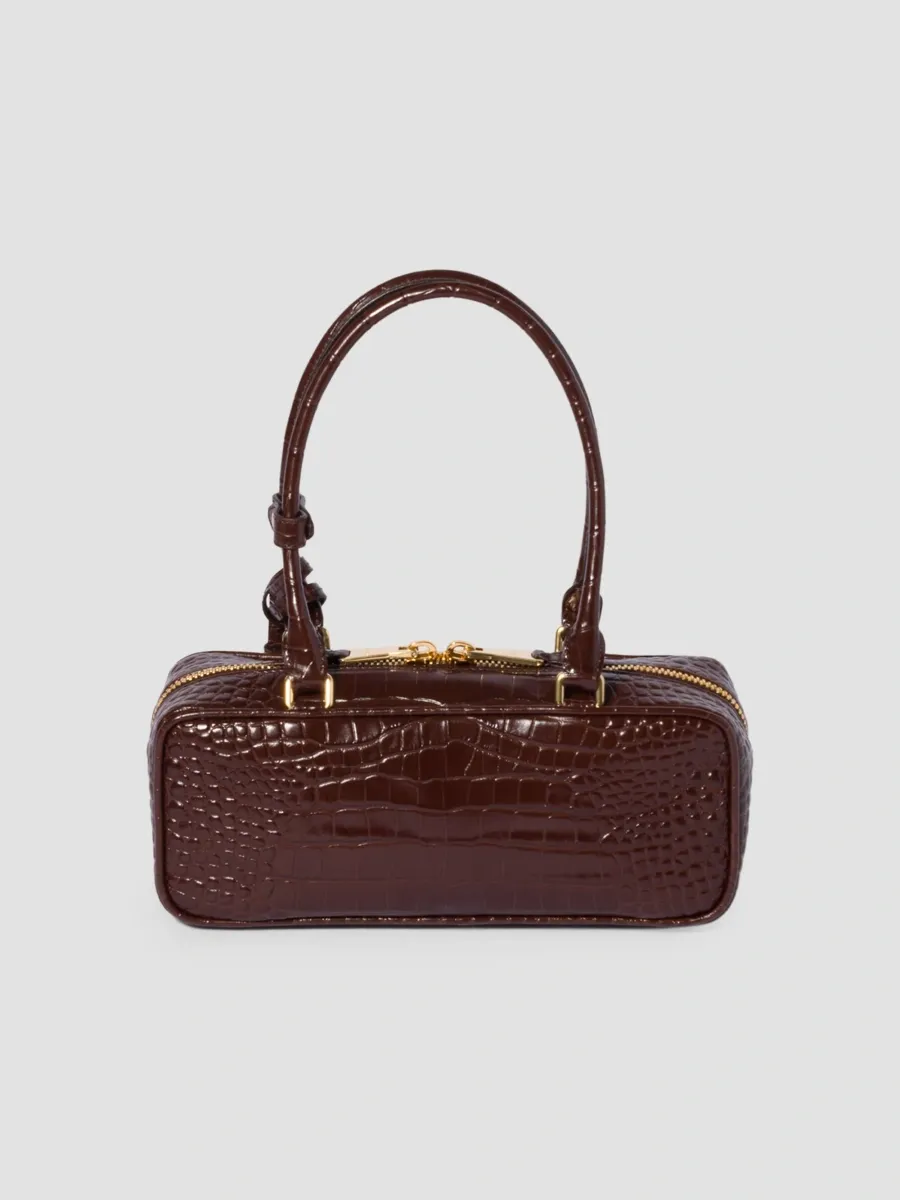Miu Miu Women's Beau Shoulder Bag in Crocodile Embossed Leather | Thumbnail 3
