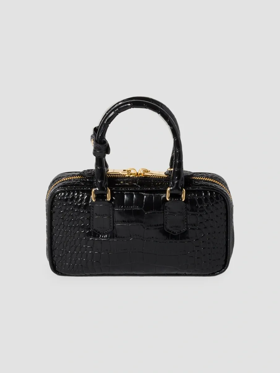 Miu Miu Women's Mini Arcadie Top Handle Bag in Crocodile Embossed Leather | Thumbnail 3 Miu Miu Women's Mini Arcadie Top Handle Bag in Crocodile Embossed Leather | Thumbnail 3