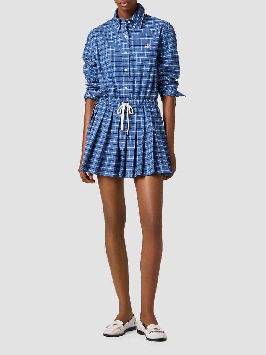 Miu Miu Women's Flannel Dress | Thumbnail 2